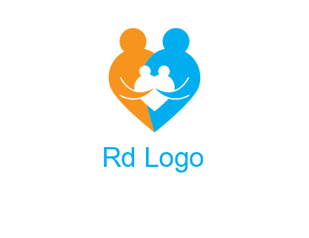 heart shaped family icon