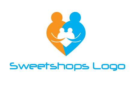 heart shaped family icon