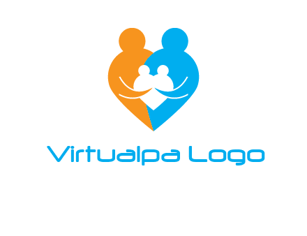 heart shaped family icon