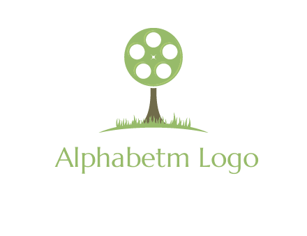 film reel on tree logo
