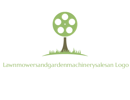film reel on tree logo