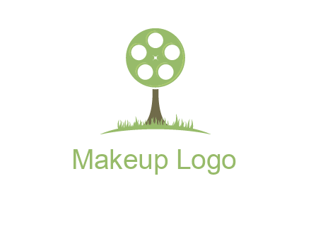 film reel on tree logo