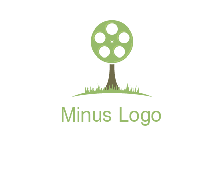 film reel on tree logo