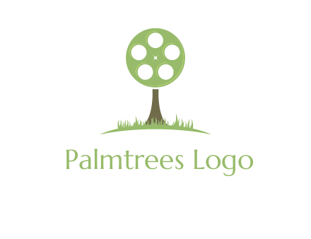film reel on tree logo