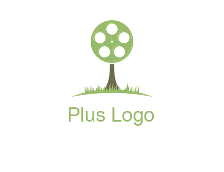 film reel on tree logo