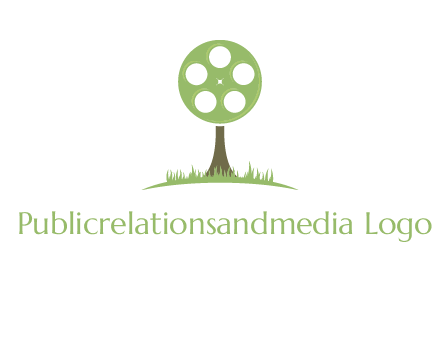 film reel on tree logo