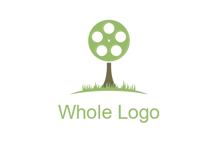 film reel on tree logo