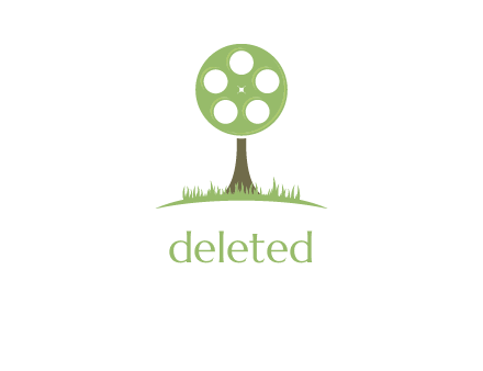 film reel on tree logo