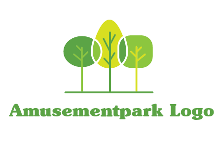 different shaped trees logo