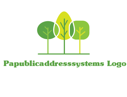different shaped trees logo
