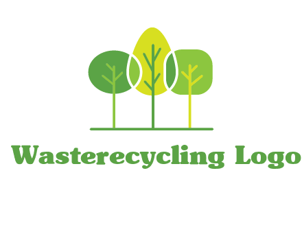 different shaped trees logo