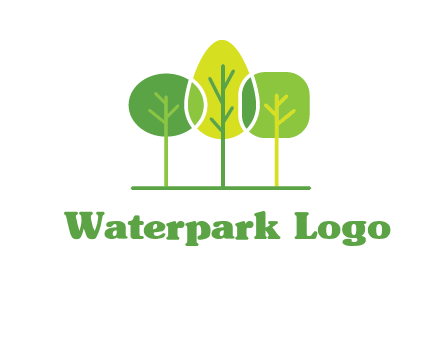 different shaped trees logo