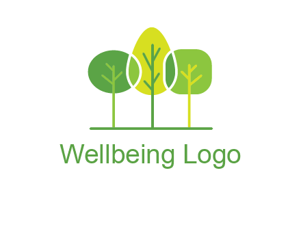 different shaped trees logo