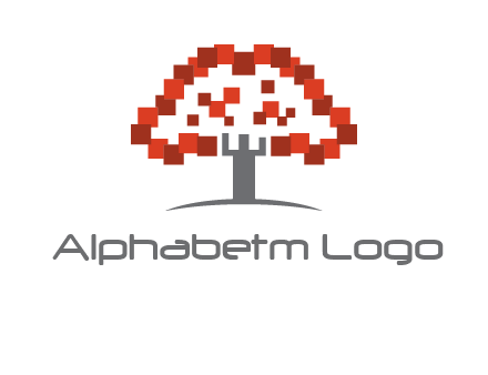 square pixels tree icon