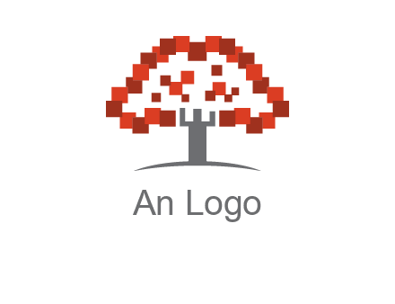 square pixels tree icon