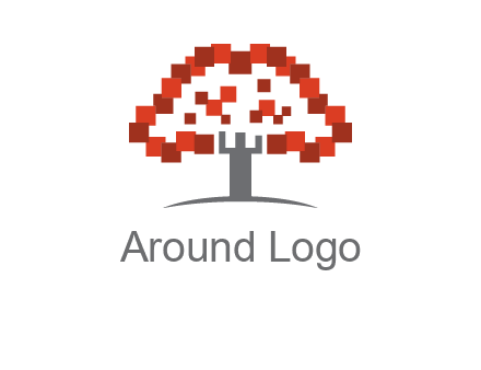 square pixels tree icon