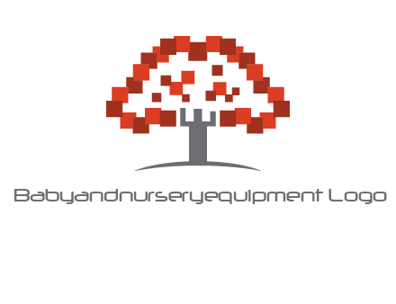 square pixels tree icon