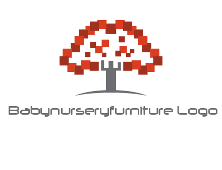 square pixels tree icon
