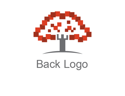 square pixels tree icon