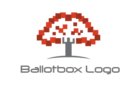 square pixels tree icon