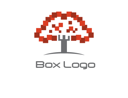 square pixels tree icon