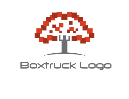 square pixels tree icon