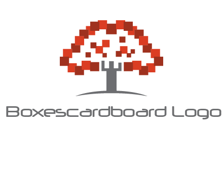 square pixels tree icon