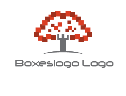 square pixels tree icon