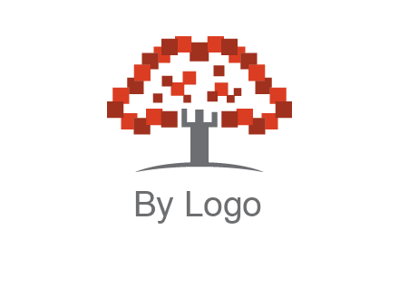 square pixels tree icon