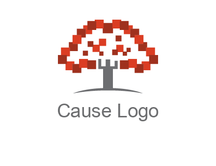 square pixels tree icon