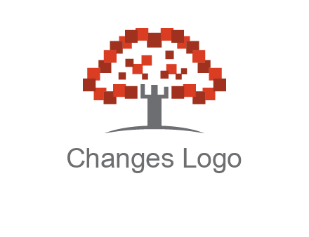 square pixels tree icon