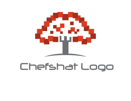 square pixels tree icon