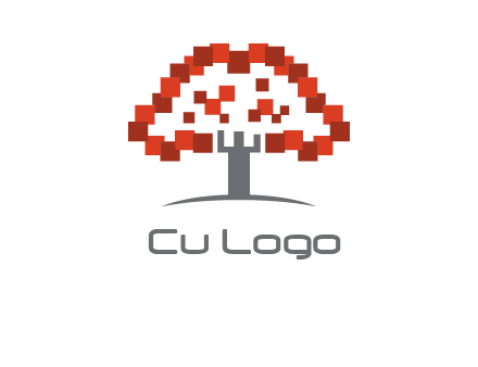 square pixels tree icon