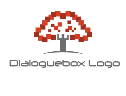 square pixels tree icon