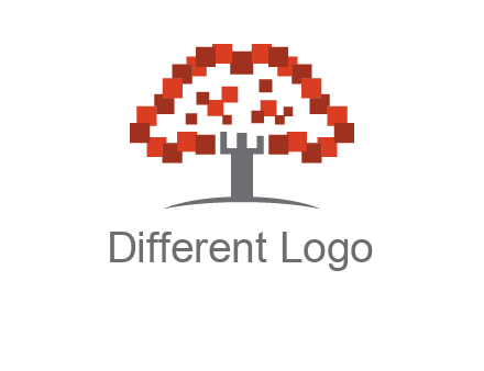 square pixels tree icon