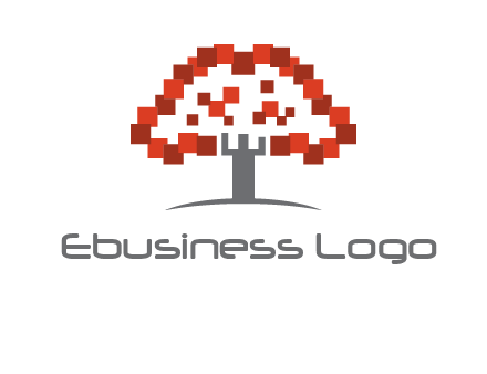 square pixels tree icon