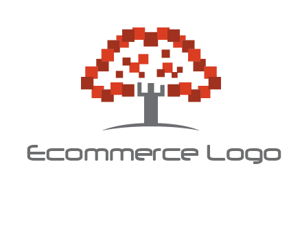 square pixels tree icon