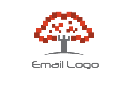 square pixels tree icon