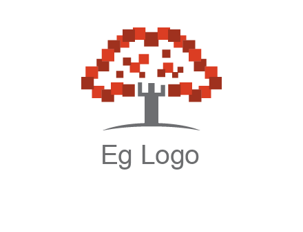 square pixels tree icon