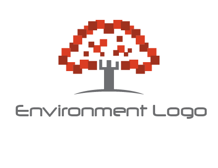 square pixels tree icon