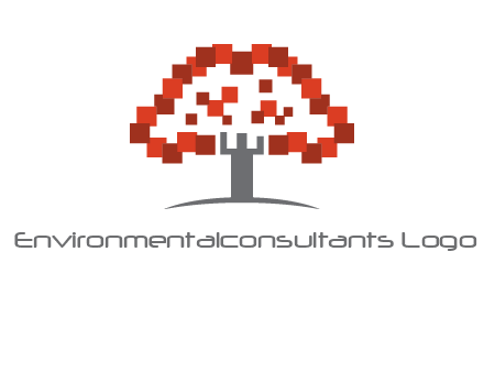 square pixels tree icon