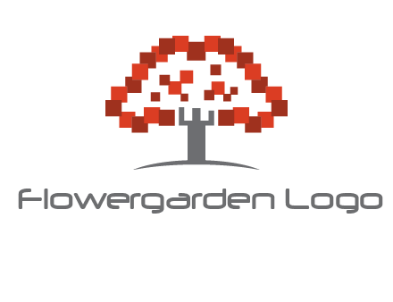 square pixels tree icon