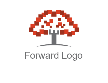 square pixels tree icon
