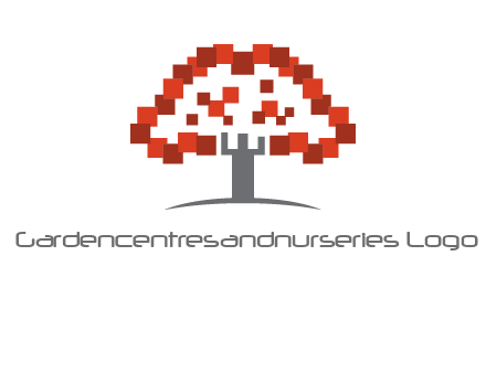 square pixels tree icon