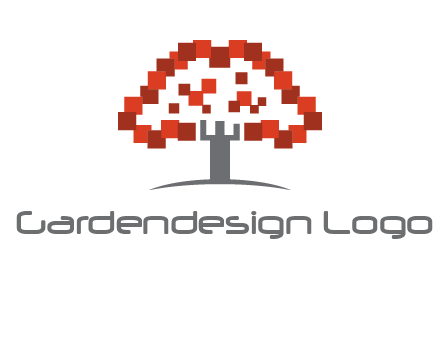 square pixels tree icon