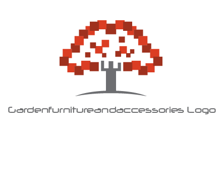 square pixels tree icon