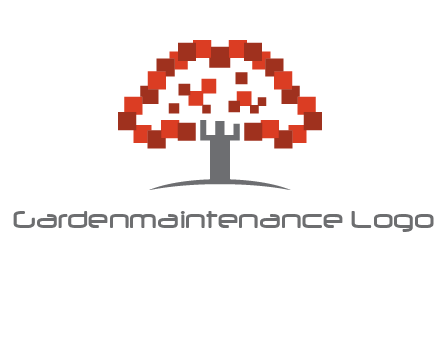square pixels tree icon
