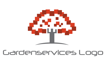 square pixels tree icon
