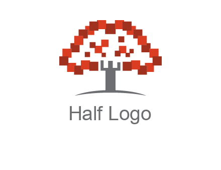 square pixels tree icon