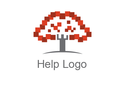 square pixels tree icon